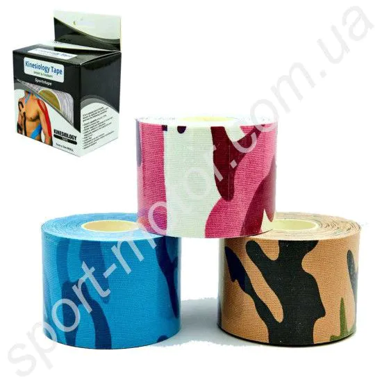 Кінеза тейп CAMO (Kinesio tape) еластичний пластир 5см х 5м
